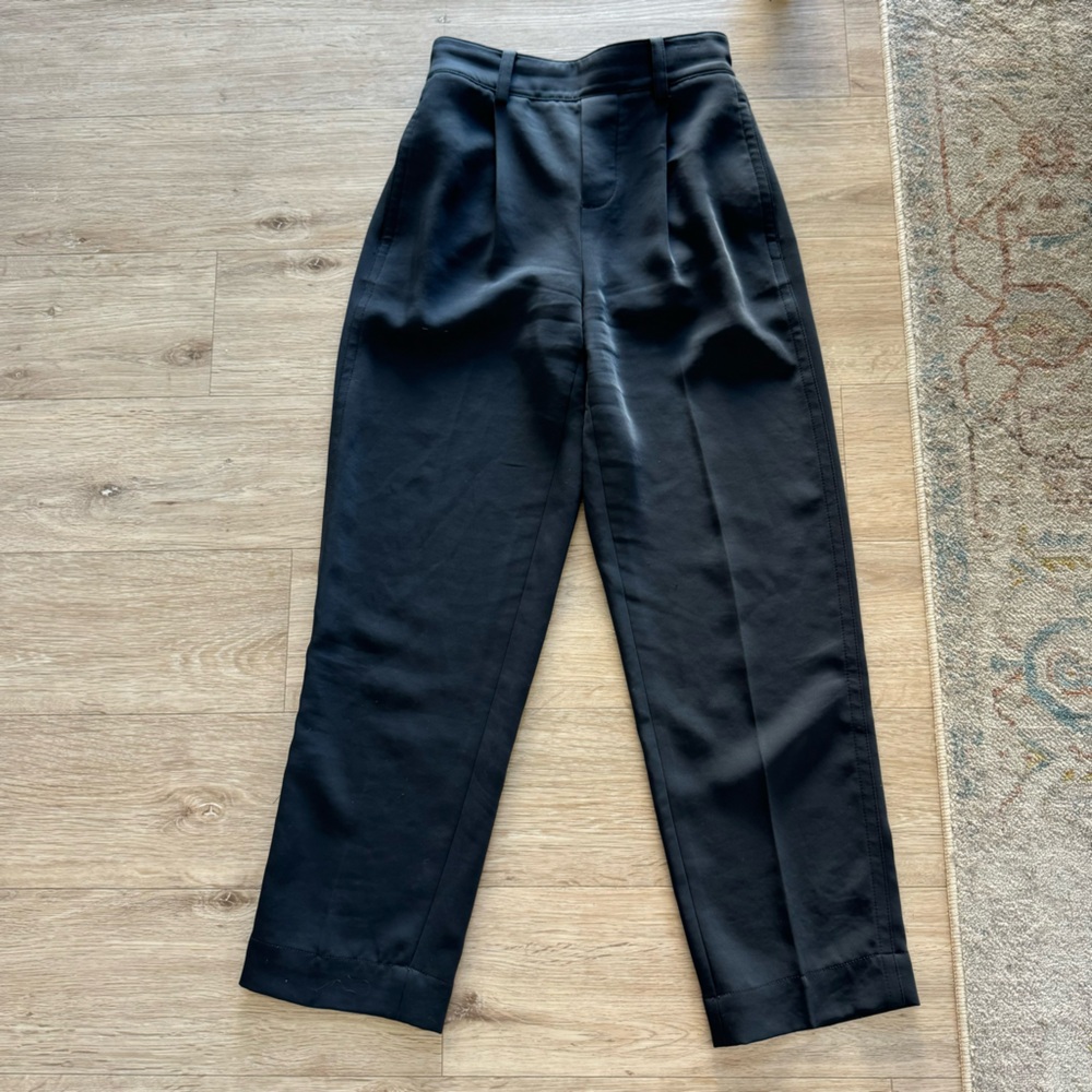 Vince Trousers blue grey pleated high waist size xxs